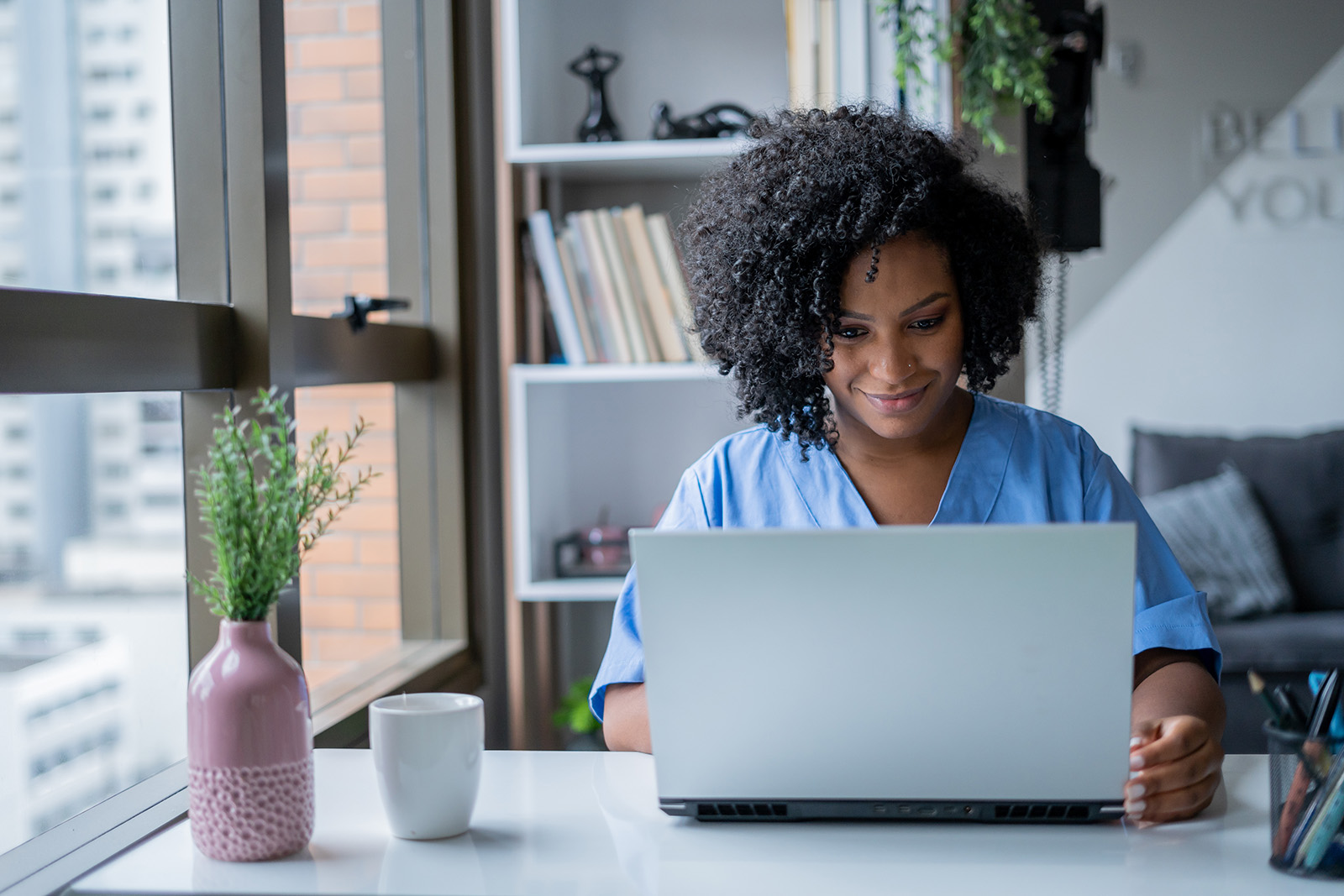 Woman with laptop